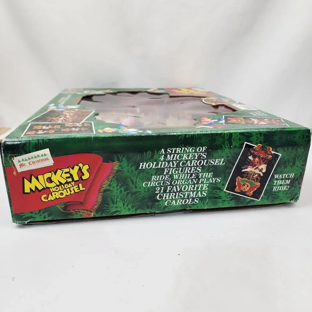 Mr. Christmas 1993 Mickey Holiday Carousel • Tested Works • Animated Ornaments